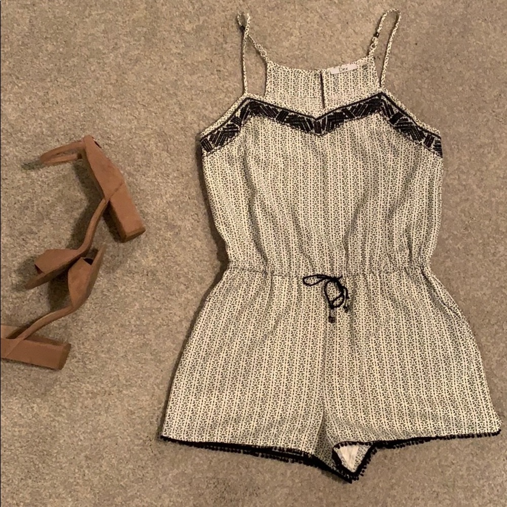 Black and white romper.
